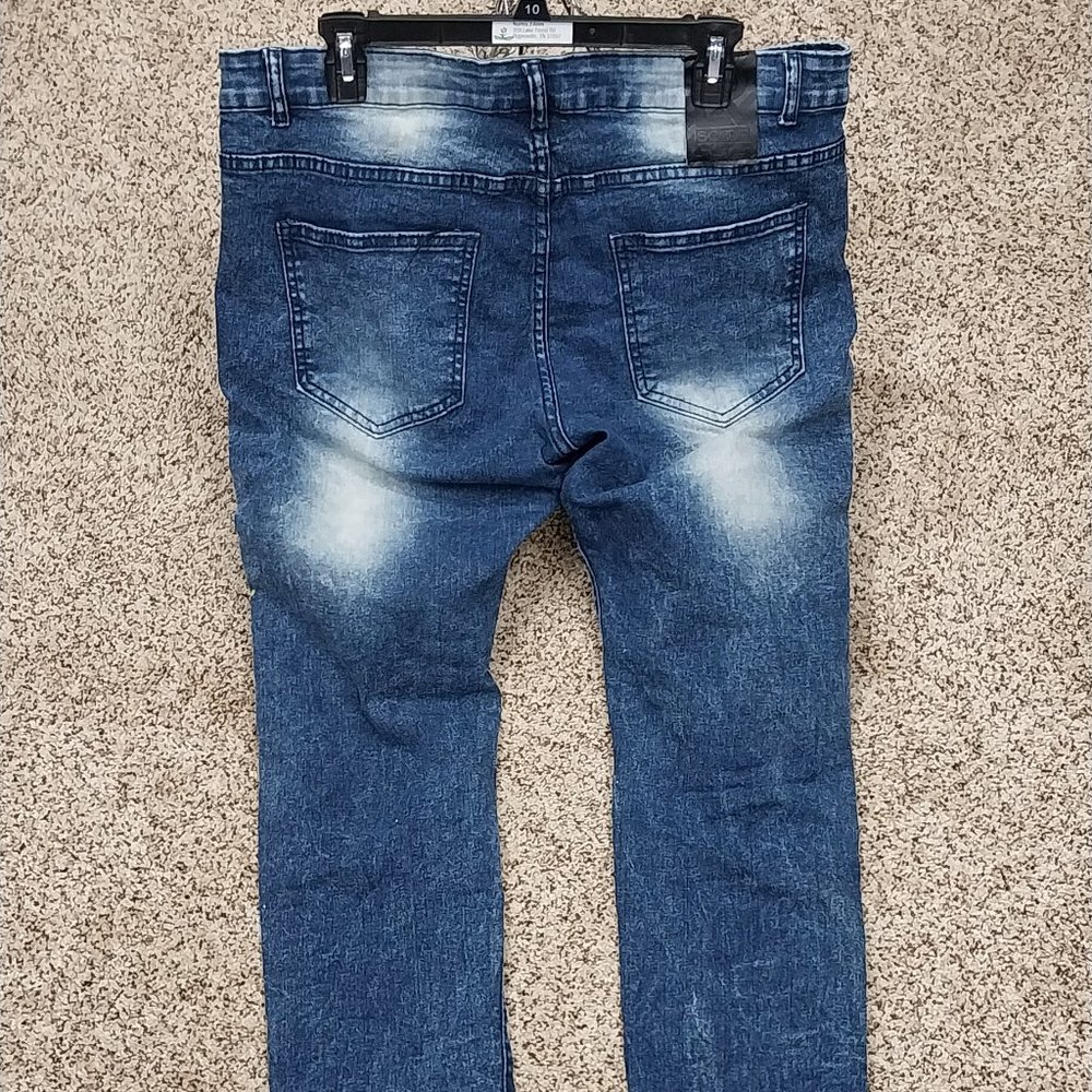 2875 Size 34 X 32 LR Scoop Paint Splatter Jeans - Picture 5 of 7